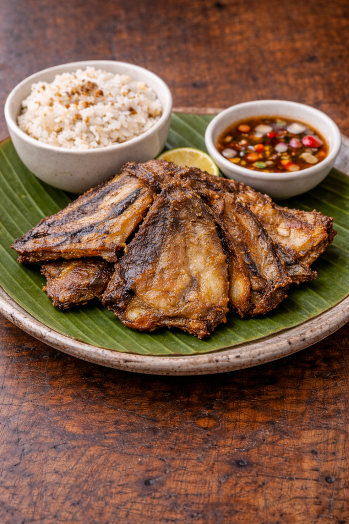 crispy-danggit-with-garlic-rice