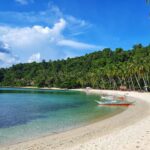 Calm beach in Port Barton Palawan with clear water